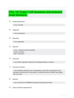PHIL 101 Exam 1 (39 Questions and Answers) Great Solutions.