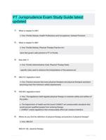 PT Jurisprudence Exam Study Guide latest updated