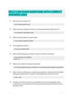 BOLC LAW EXAM QUESTIONS WITH CORRECT ANSWERS 2024