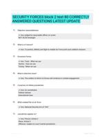 SECURITY FORCES block 2 test 80 CORRECTLY ANSWERED QUESTIONS LATEST UPDATE