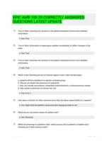 EPIC AMB 100 20 CORRECTLY ANSWERED QUESTIONS LATEST UPDATE
