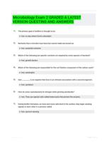 Microbiology Exam 2 GRADED A LATEST  VERSION QUESTINS AND ANSWERS