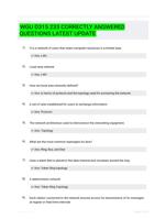 WGU D315 233 CORRECTLY ANSWERED QUESTIONS LATEST UPDATE