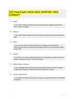 222 Final Exam 2024/2025   VERIFIED 100% CORRECT