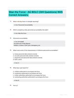 Man the Force - AG BOLC |269 Questions| With Correct Answers.