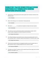 SCMN 3150 - Test #3, SCMN 3150 test 3 EXAM QUESTIONS (121 TERMS) WITH VERIFIED DEFINITIONS UPDATED 2024