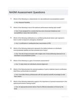 NASM Assessment Questions