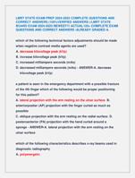 LMRT STATE EXAM PREP 2024-2025 COMPLETE QUESTIONS AND  CORRECT ANSWERS (100%VERIFIED ANSWERS )/LMRT STATE  BOARD