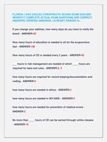FLORIDA LAWS &RULES CHIROPRACTIC BOARD EXAM 2024/2025  NEWEST!!! COMPLETE ACTUAL EXAM