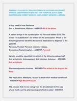 PHARMACY TECH PRETEST 2024/2025 COMPLETE QUESTIONS AND CORRECT  ANSWERS .2024 PHARMACY TECH POST TEST –COMPLETE ACTUAL EXAM