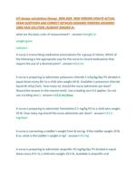 ATI dosage calculations Dosage  2024-2025 exam