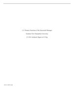 1-2: Primary Functions of the Successful ManagerSouthern New