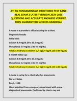 ATI RN FUNDAMENTALS PROCTORED TEST BANK  REAL EXAM 2 LATEST VERSION 2024-2025  QUESTIONS AND ACCURATE ANSWERS