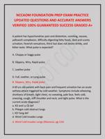 NCCAOM FOUNDATION PREP EXAM PRACTICE  UPDATED QUESTIONS AND ACCURATE ANSWERS  VERIFIED 100% GUARANTEED SUCCESS GRADED A+
