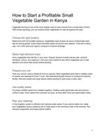 How to start a smart vegetable garden.