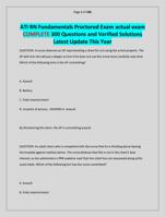 ATI RN Fundamentals Proctored Exam actual exam COMPLETE 300 Questions and Verified Solutions Latest Update This Year
