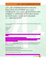 ATI - RN COMPREHENSIVE ONLINE  PRACTICE EXAM PREP 2025/2026