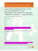 AD BANKER COMPREHENSIVE EXAM  2025/2026 COMPLETE verifies  QUESTIONS AND CORRECT ANSWERS  |ALREADY GRADED A+||BRAND NEW!!