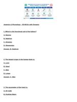 Anatomy & Physiology – 50 MCQs with Answers