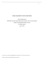 NRNP 6665 Week 8 Assignment  Study Guide -Child-Onset Fluency Disorder (Stuttering)