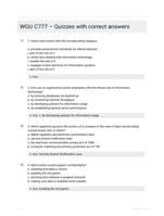 WGU C777  Quizzes with correct answers