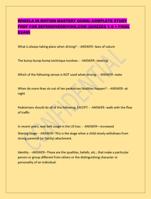 WHEELS IN MOTION MASTERY GUIDE: COMPLETE STUDY PREP FOR DEFENSIVEDRIVING.COM (QUIZZES 16 + FINAL EXAM)