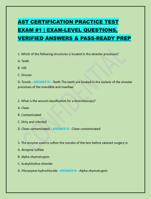 AST CERTIFICATION PRACTICE TEST EXAM #1 | EXAM-LEVEL QUEST