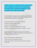 GOOGLE LEVEL 1 CERTIFICATION EXAM 20242025 | COMPLETE 400 AC