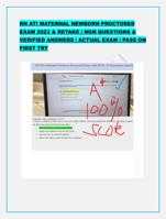 RN ATI MATERNAL NEWBORN PROCTORED EXAM 2023 & RETAKE | NGN QUESTI &