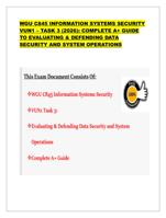 WGU C845 INFORMATION SYSTEMS SECURITY VUN1  TASK 3 (2026): COMPLETE