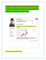 ELDERLY FEMALE WITH ACUTE CHEST PAIN: EARLY RECOGNITION AN
