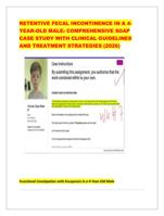 RETENTIVE FECAL INCONTINENCE IN A 4-YEAR-OLD MALE: COMPREHENSIV