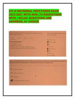 ATI N MATERNAL PROCTORED EXAM 2023-2027 WITH NGN (70 RQUESTIONS WITH