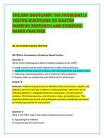 THE EBP BOOTCAMP: 100 FREQUENTLY  TESTED QUESTIONS TO MASTE
