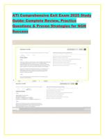 ATI Comprehensive Exit Exam 2025 Study  Guide: Complete Review