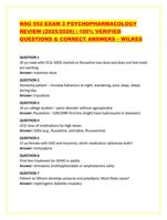 NSG 552 EXAM 2 PSYCHOPHARMACOLOGY REVIEW (2025/2026) | 100