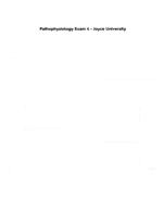 Pathophysiology Exam 4 Questions And Answers  Joyce University