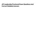 ATI Leadership Proctored Exam Questions And Correct Detailed Answers