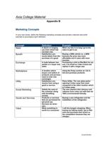 MKT 230 Marketing Concepts Appendix B