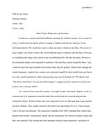 Kate Chopin story of an hour Repression