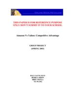 Assignment 1 Yahoo and Amazon