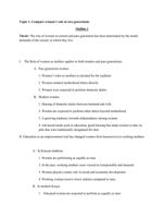 Compare womens role in two generations