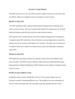 inventory costing methods wal-mart uses the last i