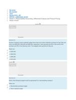 Week 4 - Responsibility Accounting, Differential Analysis and Product Pricing