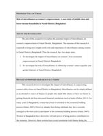 Role of microfinance on womens empowerment: A case study of middle class