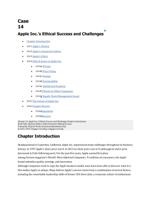 LP5 Assignment: Case AnalysisApple Inc.'s Ethical Success and Challenges