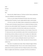 Discuss how Mrs. Mallards behavior in The Story of an Hour directly