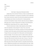 Essay Book Analysis: Coming of age in Mississippi-Ann Moody