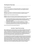 the payment time case purpose of assignment the