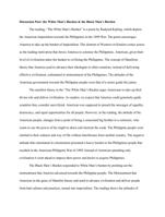 Discussion Post: the White Mans Burden & the Black Mans Burden